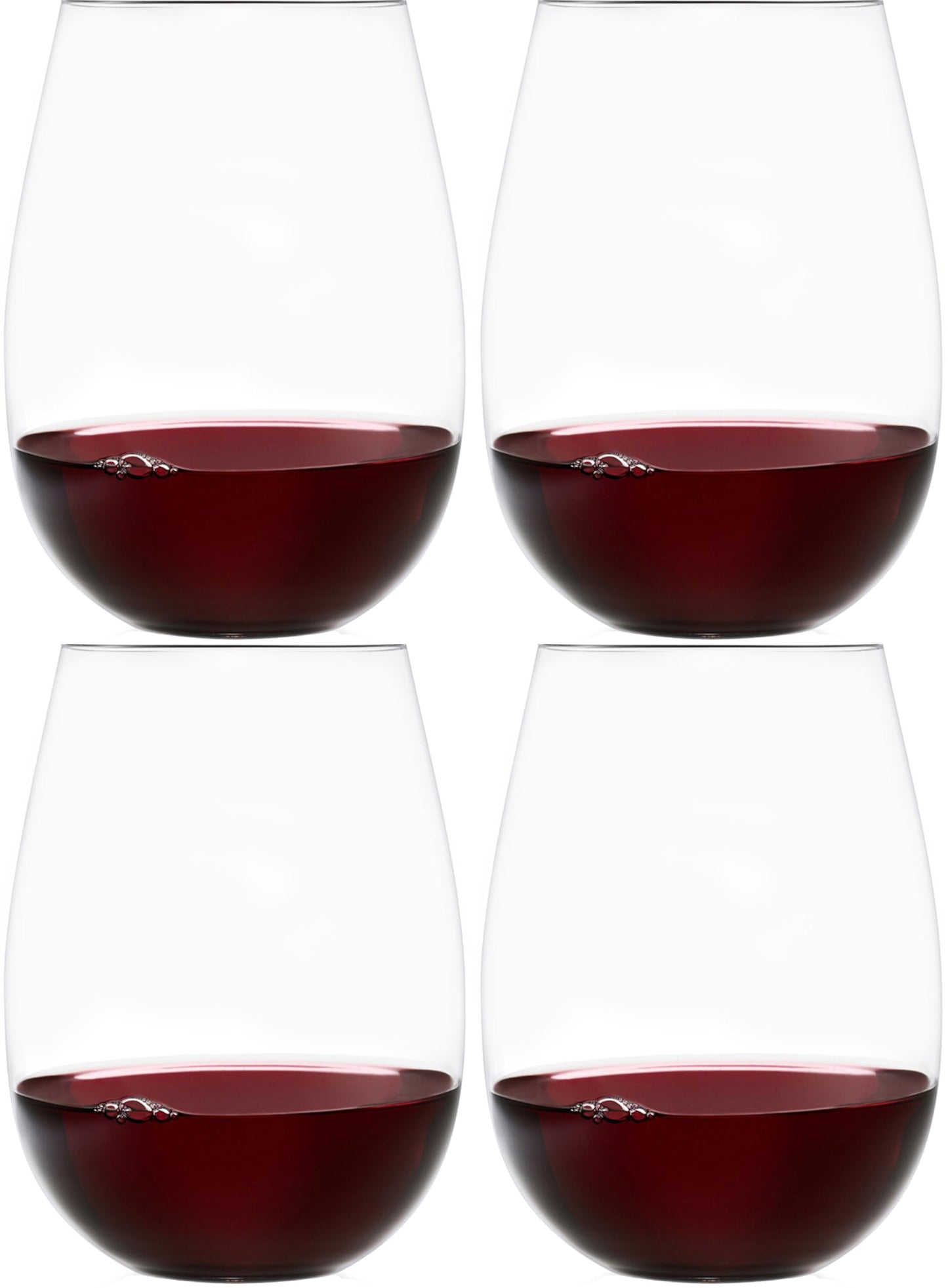 Upgraded Design of Our 2017 New York Times Best Stemless Wine Glass (Sweethome) – Made in Europe – Reinforced Base for Added Stability & Premium Feel, Dishwasher-Safe, Lead-Free, 17 oz. (6)