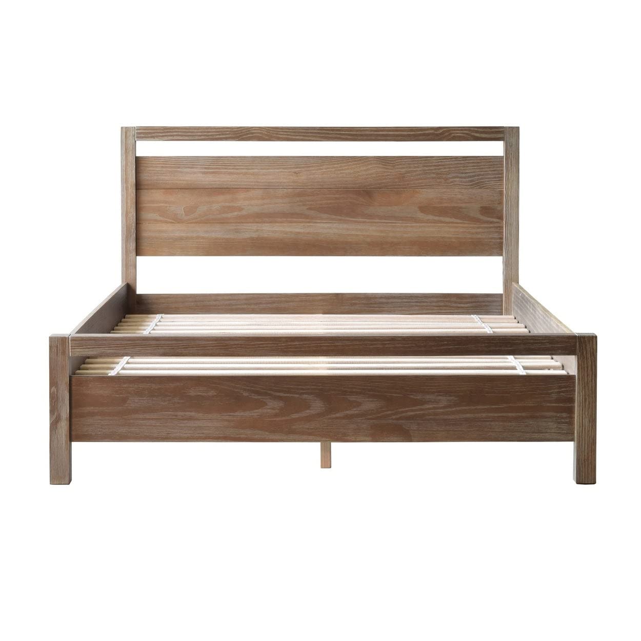 Grain Wood Furniture Loft Full Size Solid Wood Bed, Acacia
