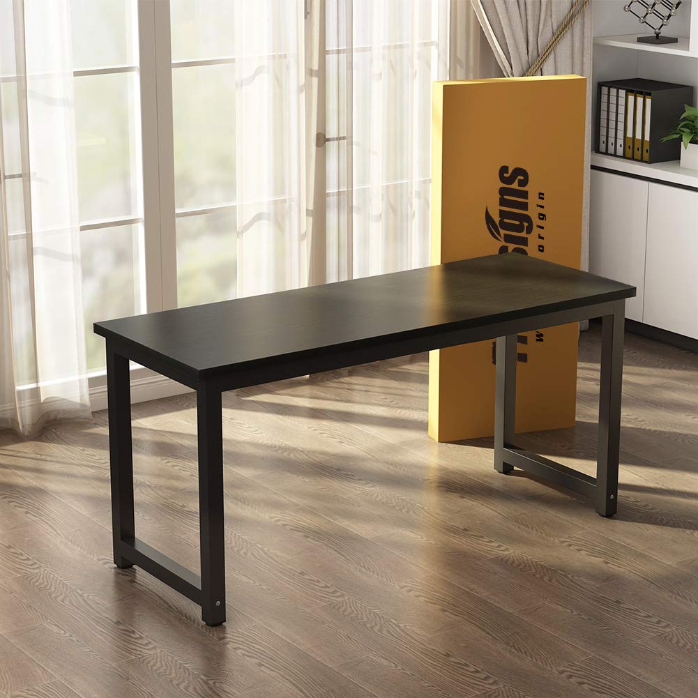 Tribesigns Modern Simple Computer Desk, 47 inch Vintage Office Desk Computer Table, Study Writing Study Desk Workstation for Home Office, Rustic Brown