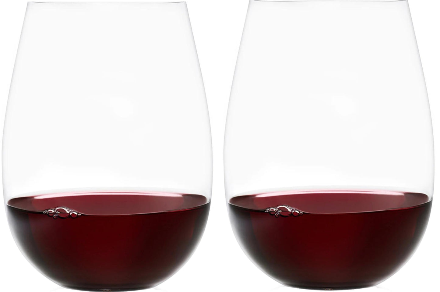 Upgraded Design of Our 2017 New York Times Best Stemless Wine Glass (Sweethome) – Made in Europe – Reinforced Base for Added Stability & Premium Feel, Dishwasher-Safe, Lead-Free, 17 oz. (6)