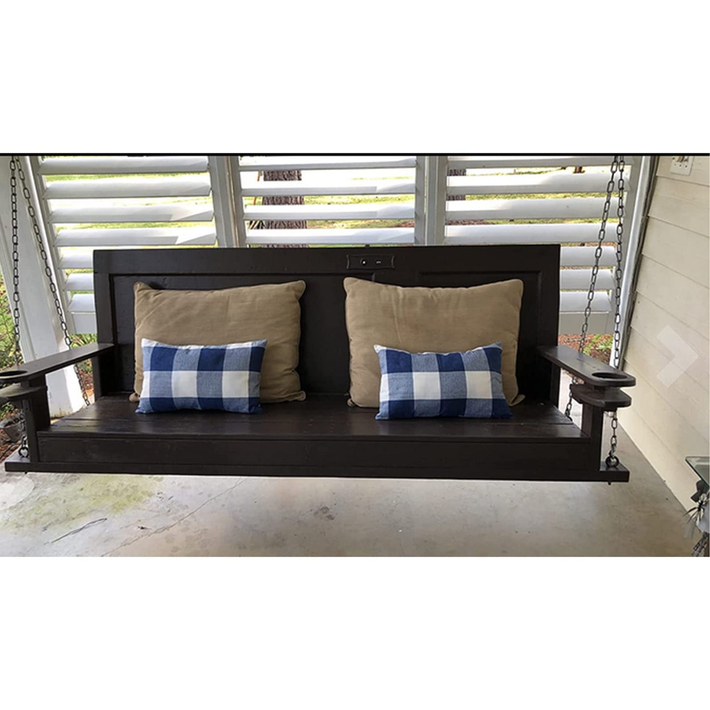 VAKADO Outdoor Farmhouse Buffalo Plaids Throw Pillow Covers 18x18 Set of 2 Black White Decorative Classroom Front Porch Classic Decor Retro Boho Cushion Cases Fall Home Rustic Check for Couch Patio
