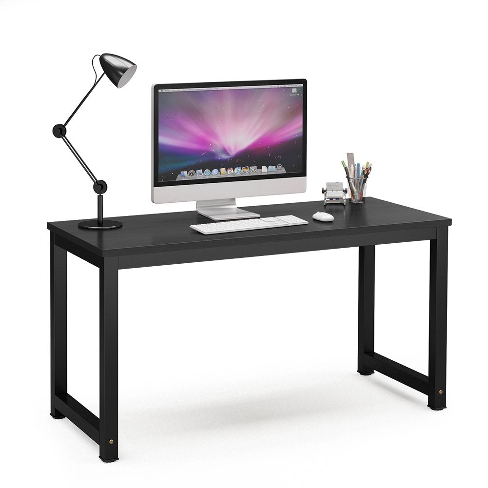 Tribesigns Modern Simple Computer Desk, 47 inch Vintage Office Desk Computer Table, Study Writing Study Desk Workstation for Home Office, Rustic Brown