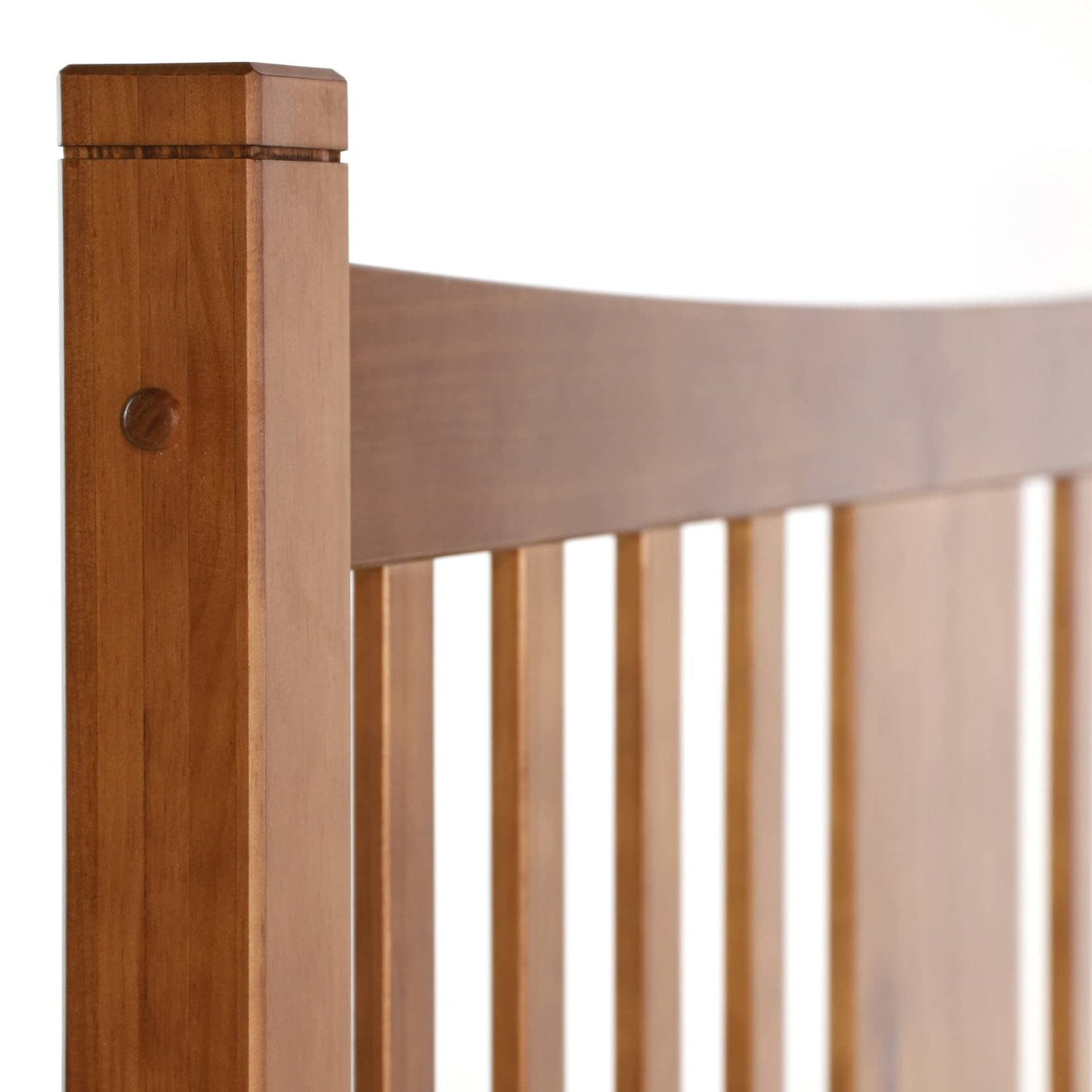 Grain Wood Furniture Shaker Solid Wood Slat Platform Bed, Queen Size, Walnut Finish