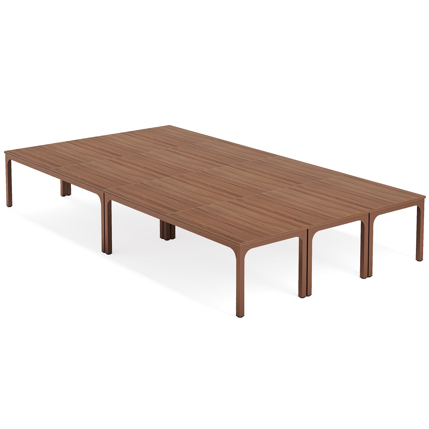 Tribesigns 6.5 FT Conference Room Table, 78.74" W x 27.56" D Large Office Conference Table, Modern Seminar Meeting Table Desk for Boardroom, Meeting Room (1, Rustic Brown)