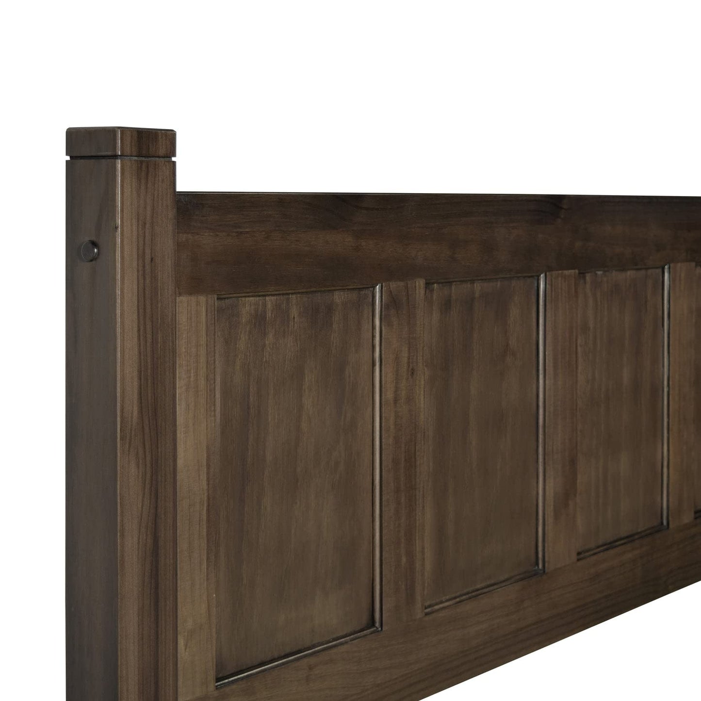 Grain Wood Furniture Shaker Solid Wood Panel Platform Bed, Queen Size, Expresso