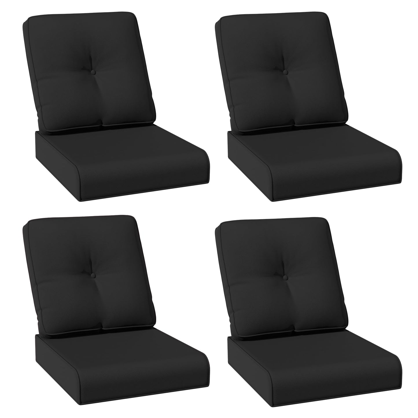 Joyside Outdoor Chair Cushions Set, 22x25/22x24 Inch Patio Furniture Deep Seat Cushions, Water Resistant & Thick Cushion, Outdoor Replacement Cushions for Seat and Sofa