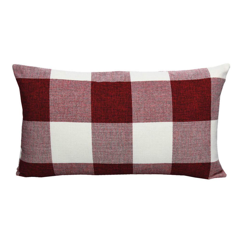 VAKADO Outdoor Farmhouse Buffalo Plaids Throw Pillow Covers 18x18 Set of 2 Black White Decorative Classroom Front Porch Classic Decor Retro Boho Cushion Cases Fall Home Rustic Check for Couch Patio