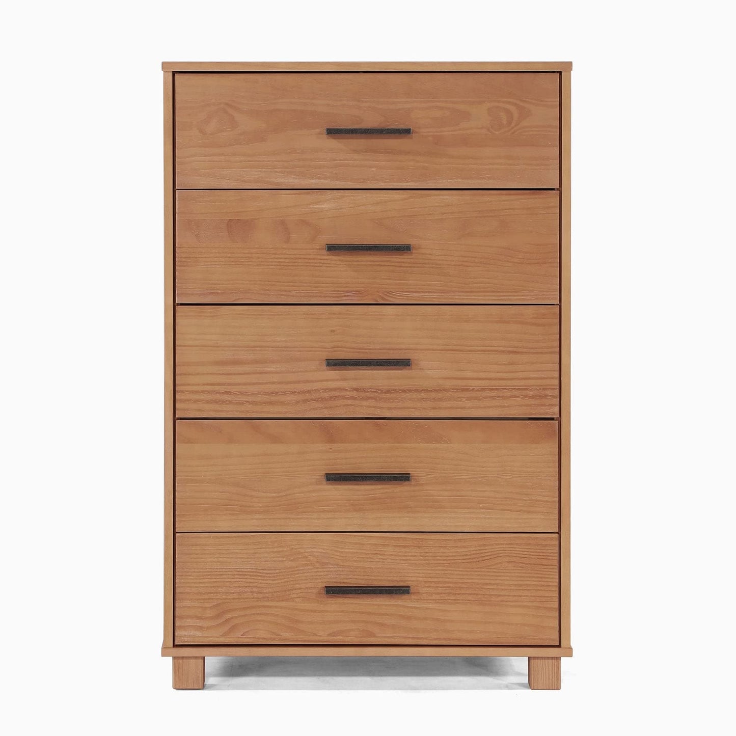 Grain Wood Furniture Loft 5-Drawer Chest, Solid Wood with Brushed White Finish