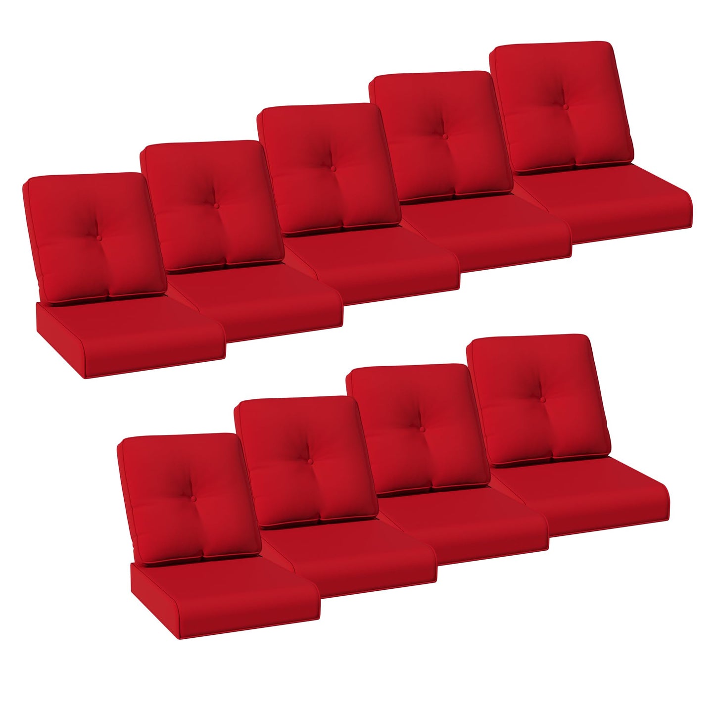 Joyside Outdoor Chair Cushions Set, 22x25/22x24 Inch Patio Furniture Deep Seat Cushions, Water Resistant & Thick Cushion, Outdoor Replacement Cushions for Seat and Sofa