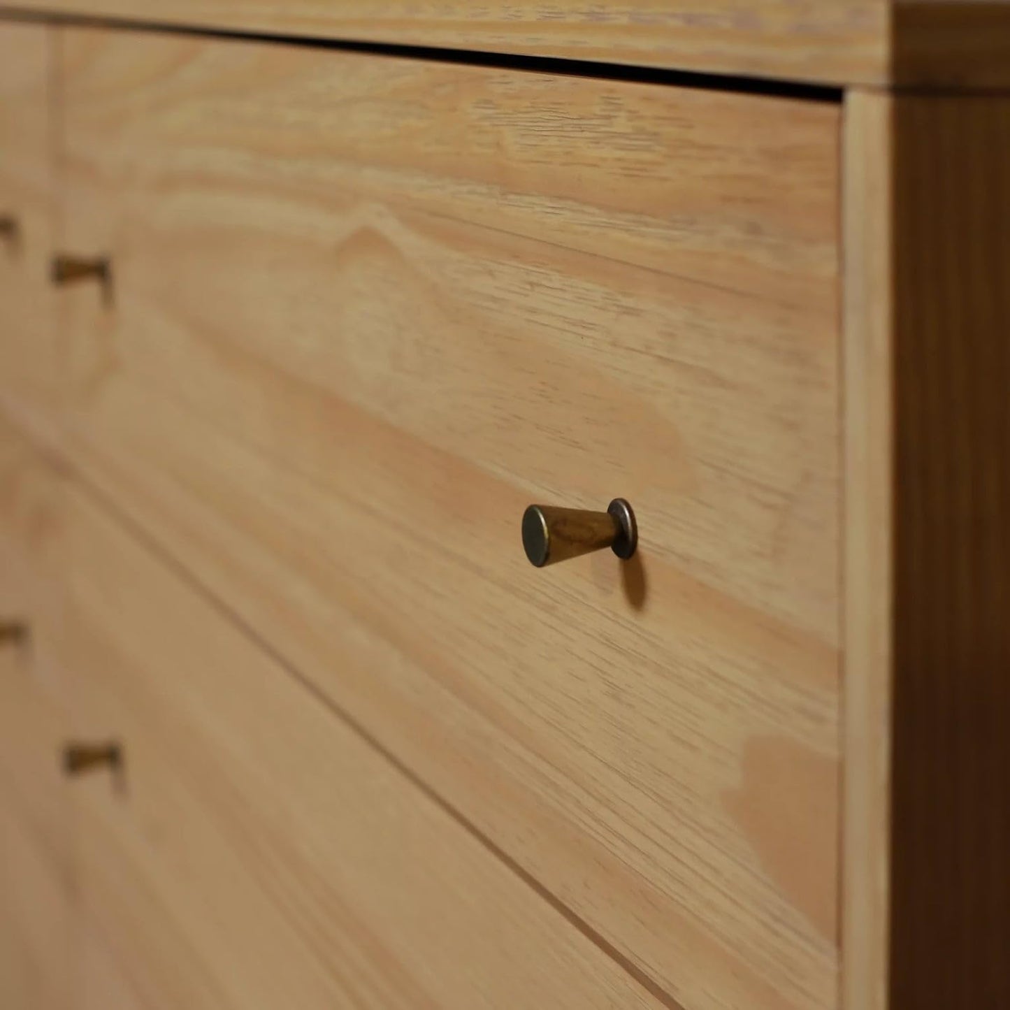 Grain Wood Furniture Mid Century 6-Drawer Dresser, Brushed Walnut