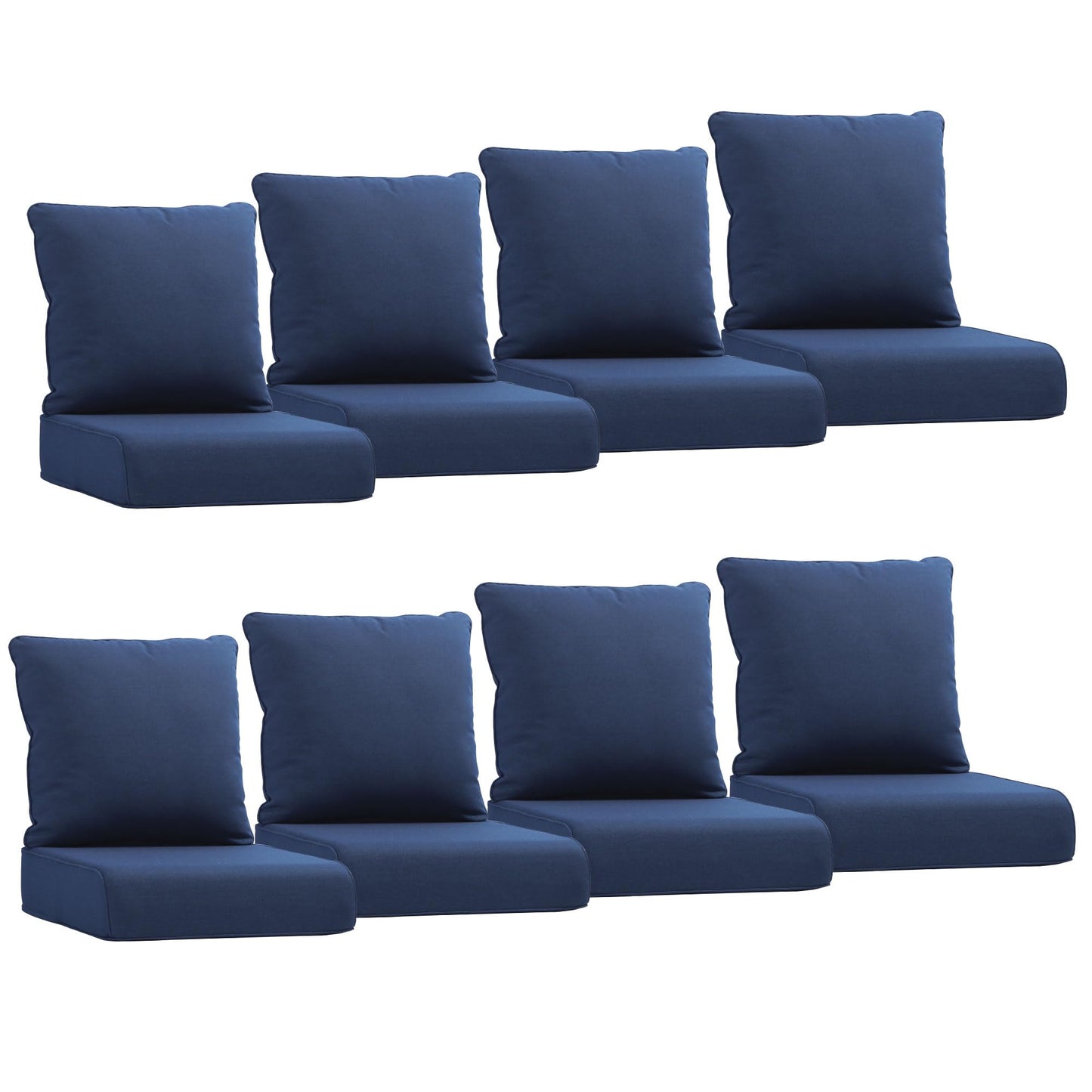 Joyside Outdoor Chair Cushions Set, 22x25/22x24 Inch Patio Furniture Deep Seat Cushions, Water Resistant & Thick Cushion, Outdoor Replacement Cushions for Seat and Sofa