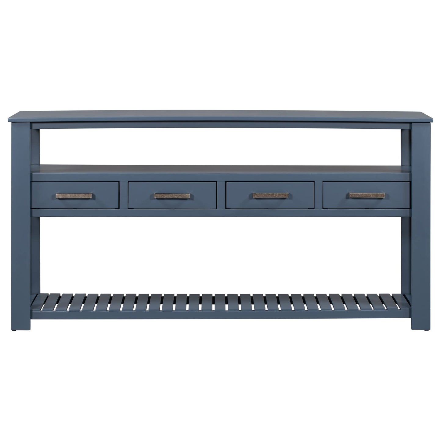 LKTART 63" Solid Wood Console Table Sofa Table with Storage Drawers and Bottom Shelf,Farmhouse Entryway Table for Hallway Foyer,Living Room,Easy Assembled (63" Espresso)
