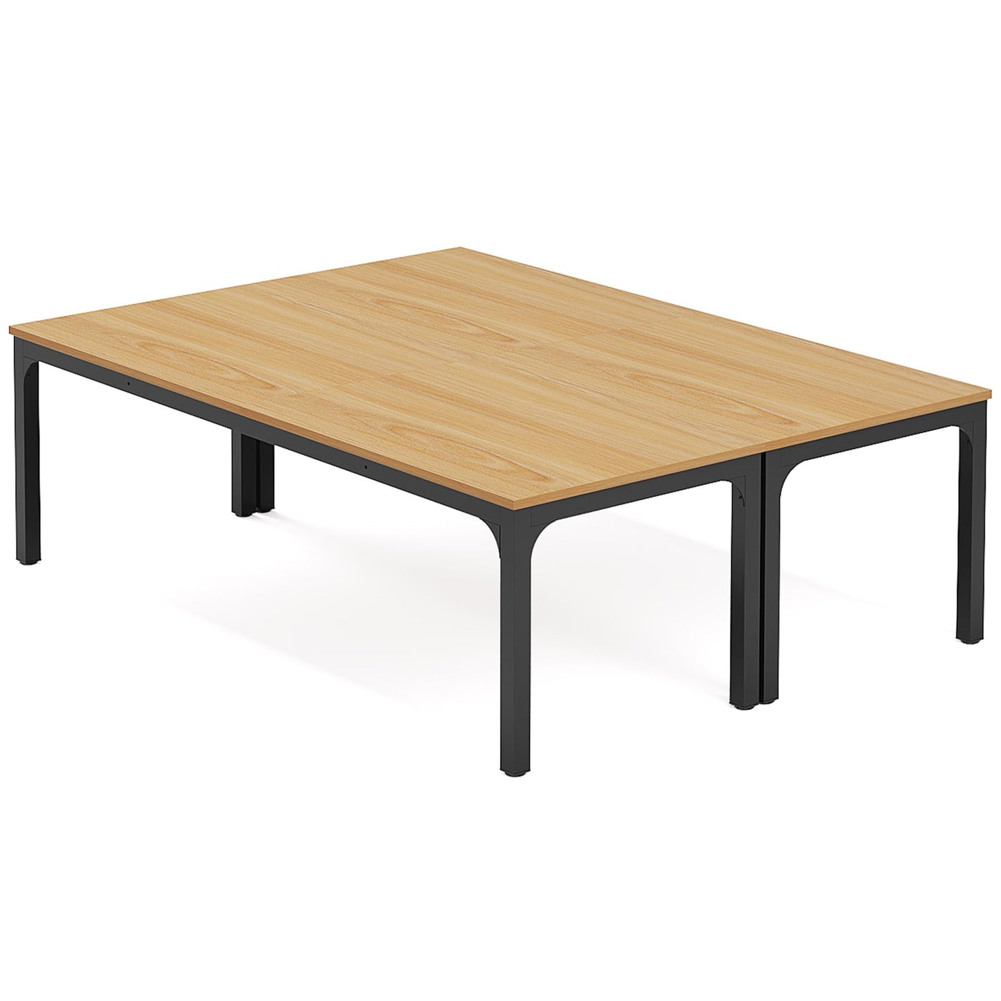 Tribesigns 6.5 FT Conference Room Table, 78.74" W x 27.56" D Large Office Conference Table, Modern Seminar Meeting Table Desk for Boardroom, Meeting Room (1, Rustic Brown)