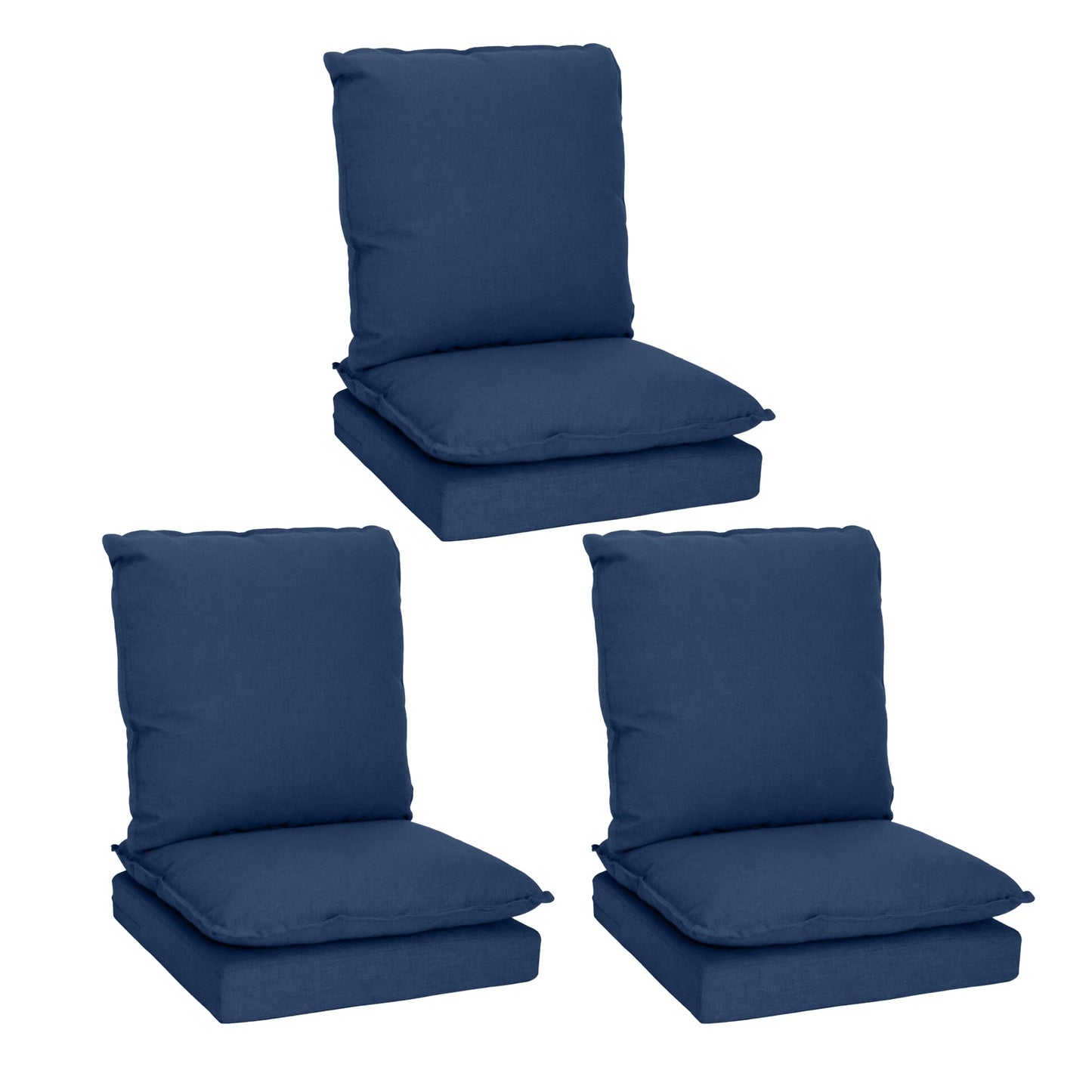 Joyside Outdoor Chair Cushions Set, 22x25/22x24 Inch Patio Furniture Deep Seat Cushions, Water Resistant & Thick Cushion, Outdoor Replacement Cushions for Seat and Sofa