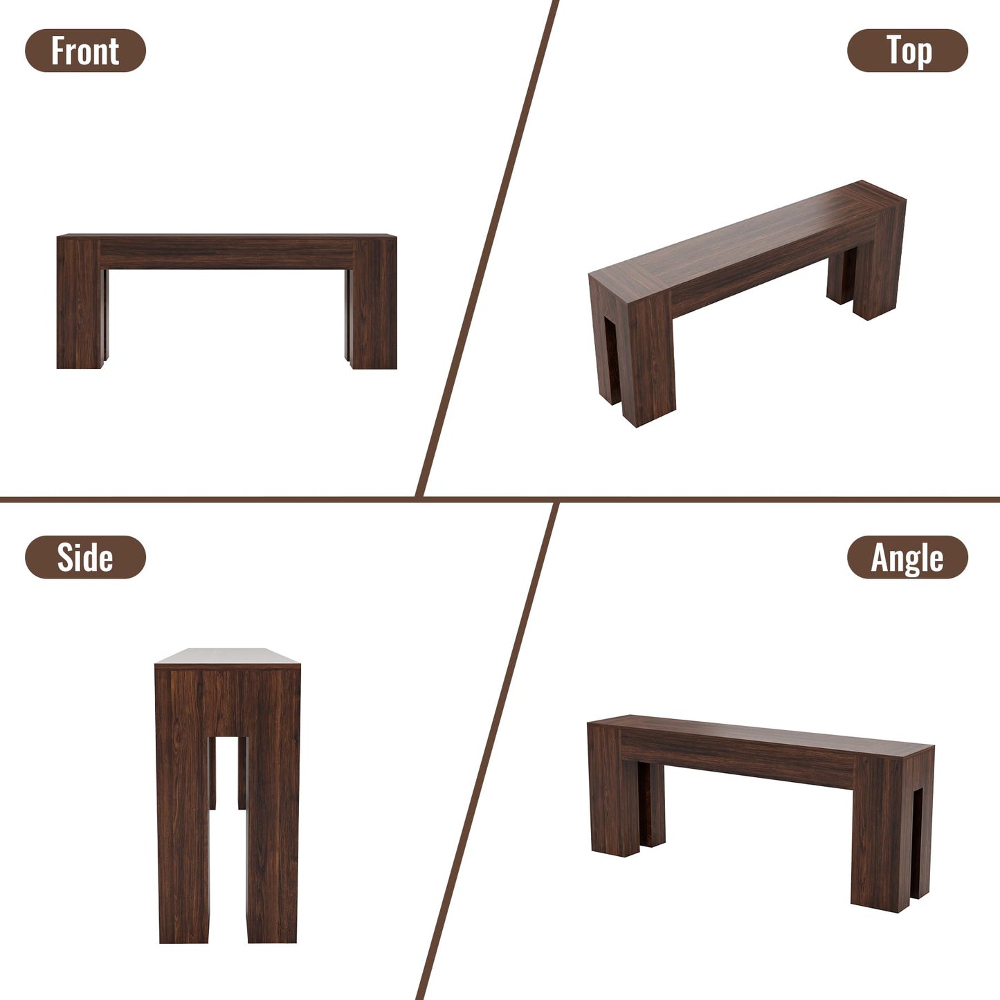 Epecoya Extra Long Sofa Console Table for Entryway Living Room, 79-Inch Farmhouse Wood Behind Couch Table, Rectangular Accent Console with Wooden Double Base for Hallway Foyer Entrance, Natural Oak