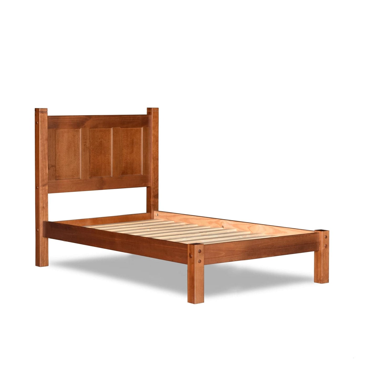 Grain Wood Furniture Shaker Solid Wood Panel Platform Bed, Queen Size, Expresso