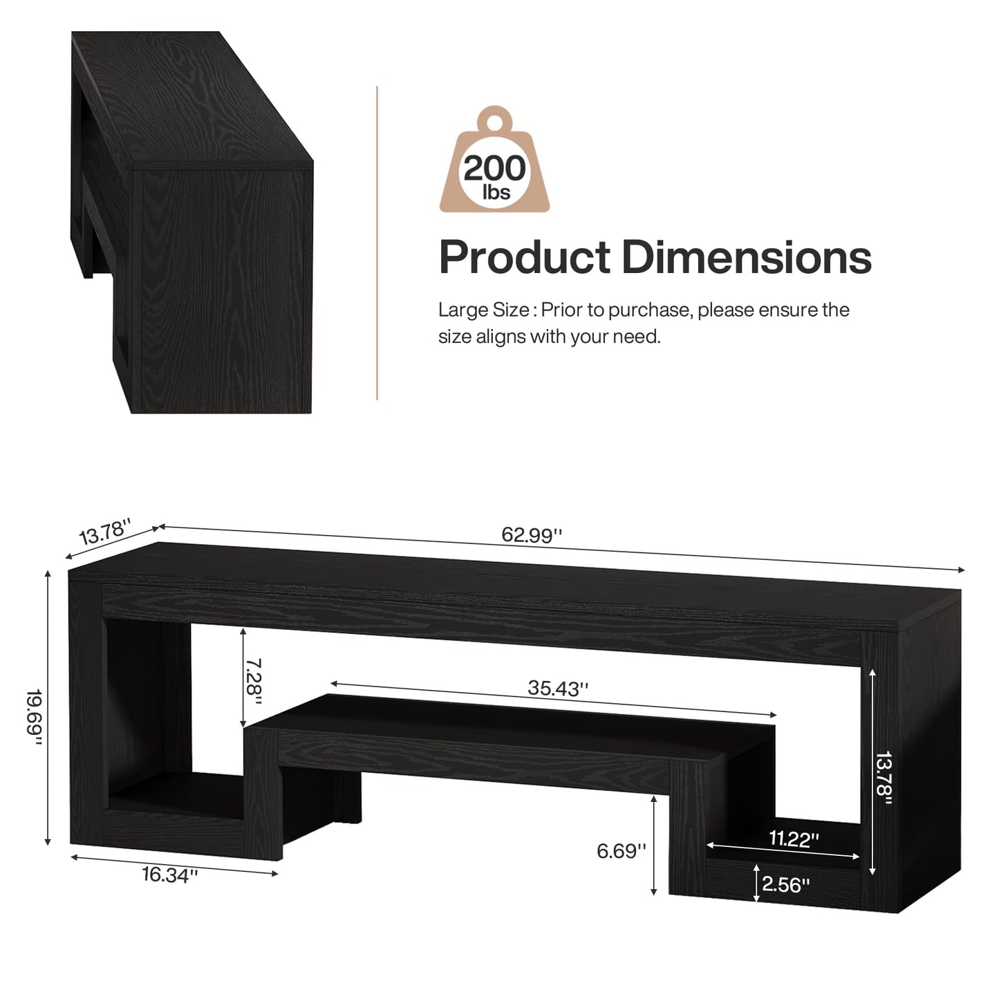 Tribesigns 63-Inch TV Stand for 55/60/65/75-Inch TVs, Farmhouse Entertainment Center with Open Storage Shelves, Wood Television Console for Living Room, Bedroom