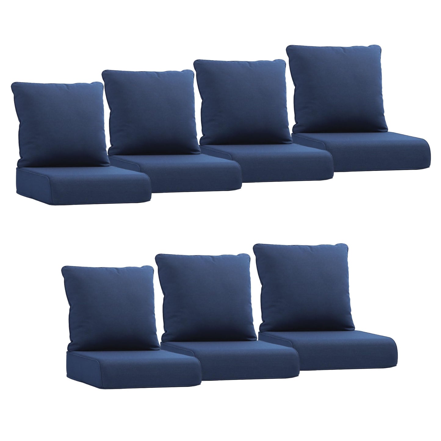 Joyside Outdoor Chair Cushions Set, 22x25/22x24 Inch Patio Furniture Deep Seat Cushions, Water Resistant & Thick Cushion, Outdoor Replacement Cushions for Seat and Sofa