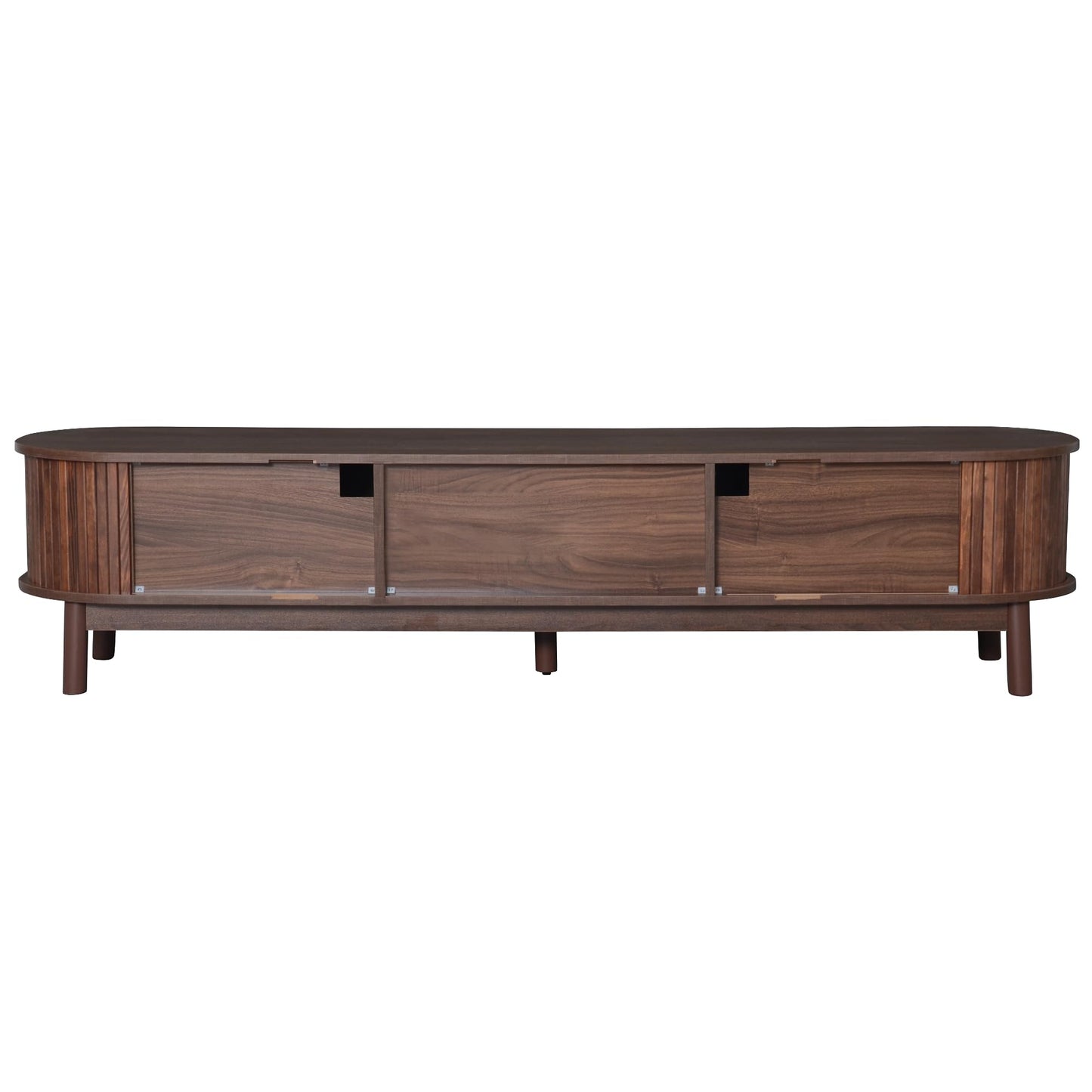 LKTART 67" Mid Century Modern TV Stand for 65/70/75/80" TVs,Entertainment Center with Sliding Doors and Drawers,Media Console for Living Room