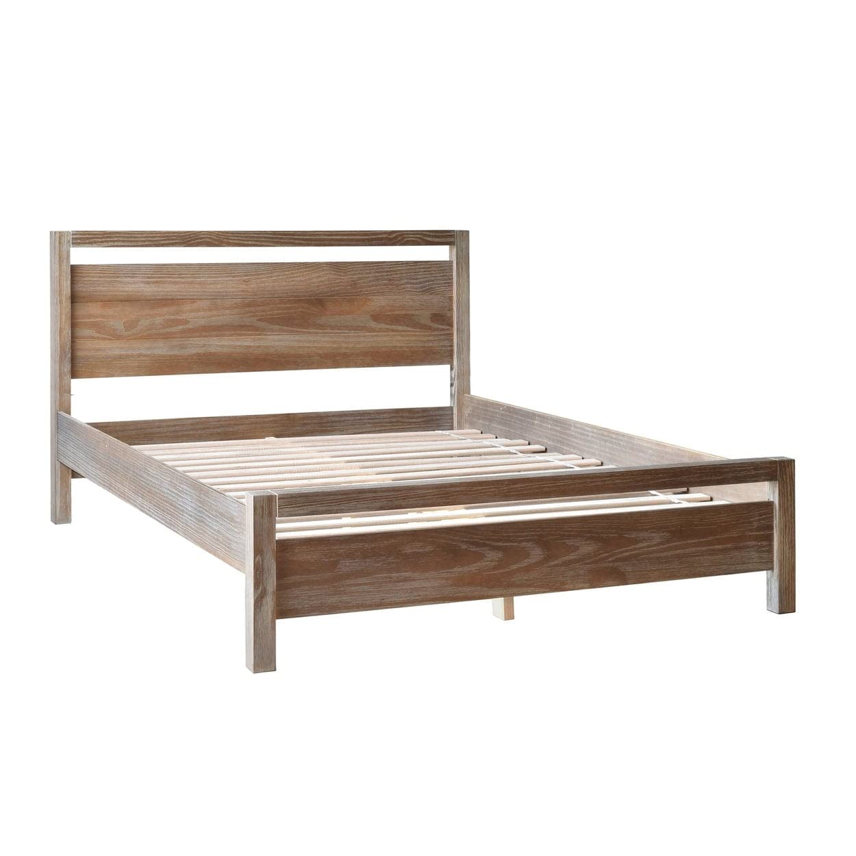 Grain Wood Furniture Loft Full Size Solid Wood Bed, Acacia