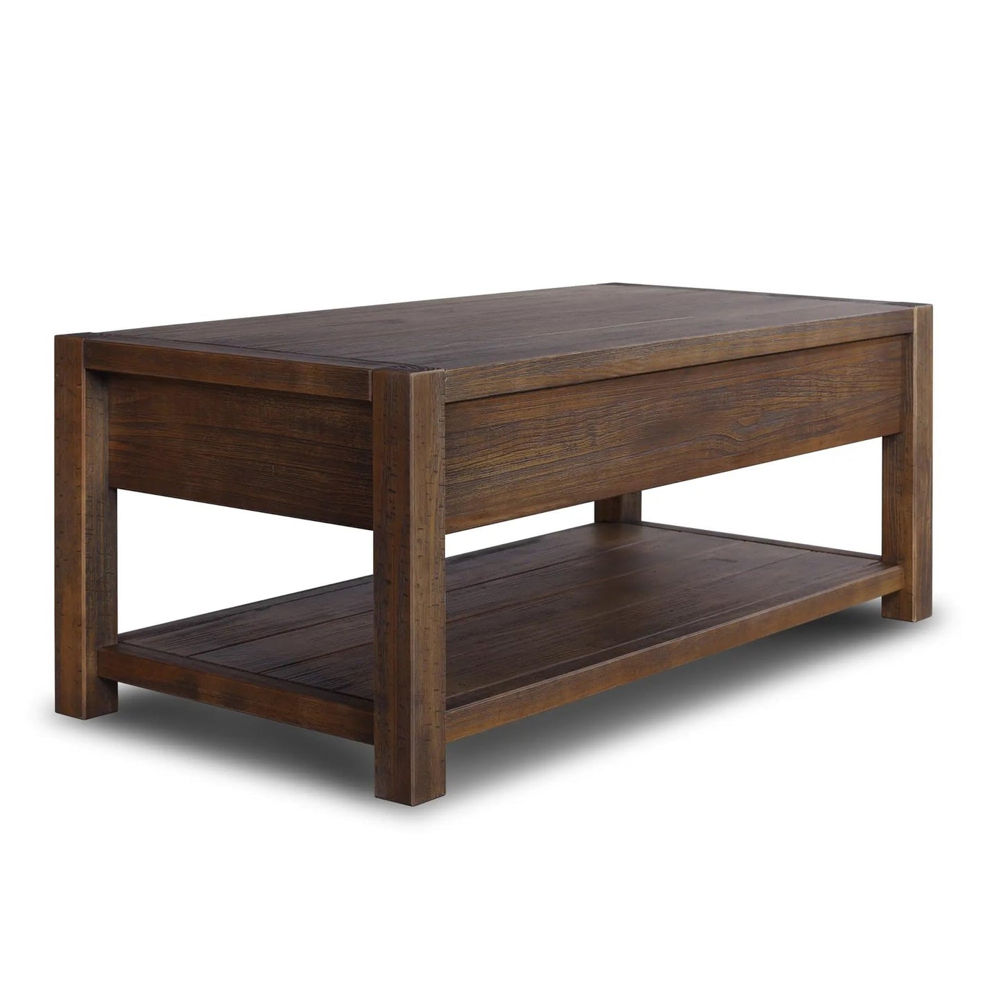 Grain Wood Furniture Montauk Coffee Table, Solid Wood with a Driftwood Finish