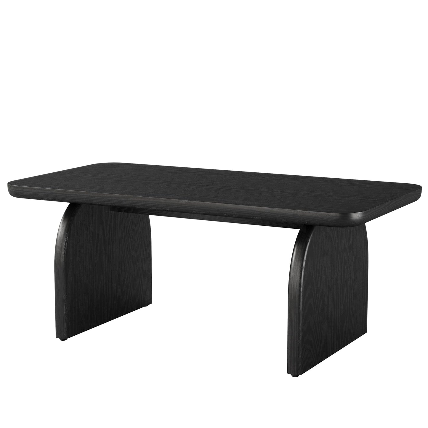 Tribesigns Rectangle Coffee Table, 47-Inch Wood Rectangular Living Room Table, Farmhouse Accent Center Low Cocktail Tea Table with Sturdy Base & Rounded Corners, Easy Assembly (Natural Brown)