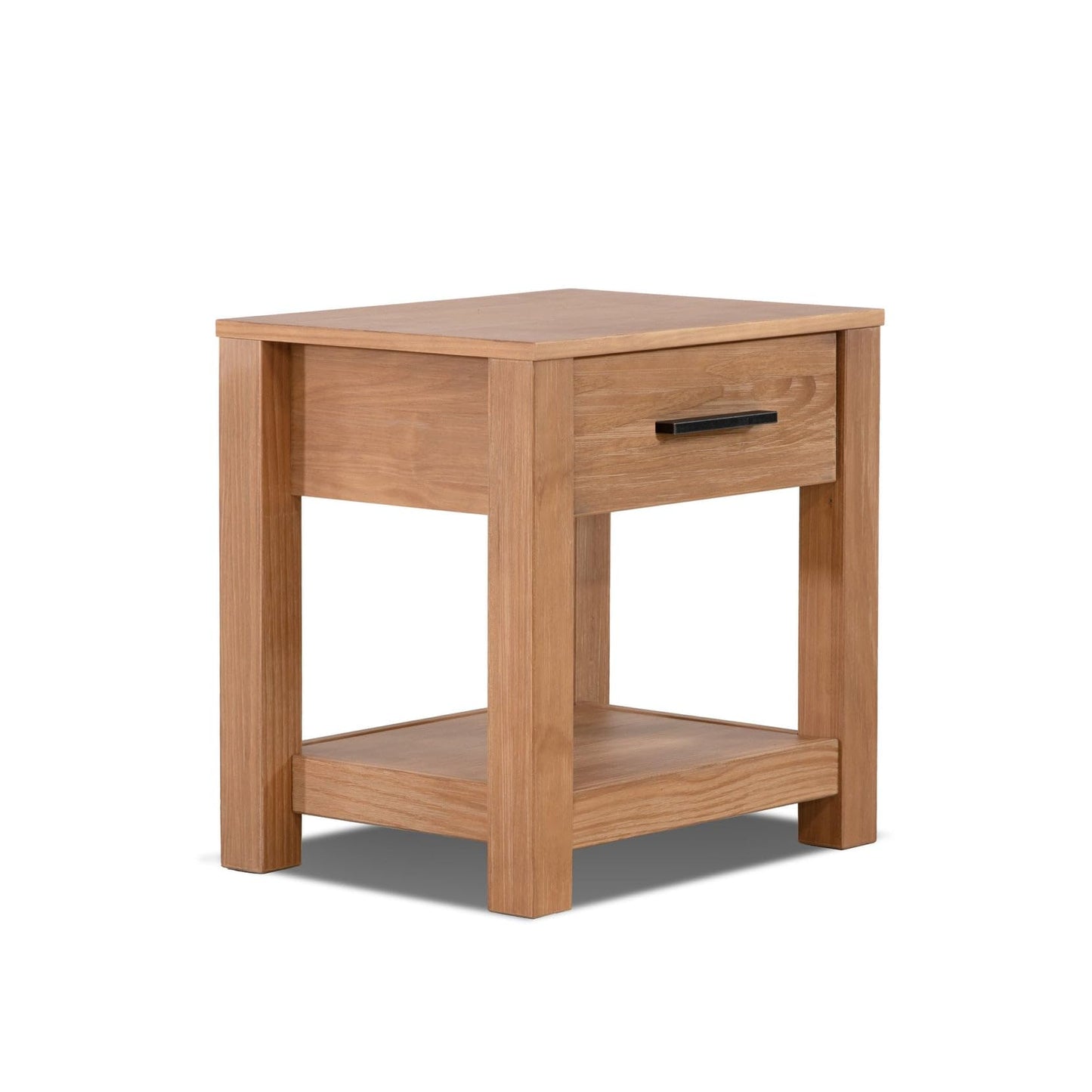 Grain Wood Furniture Loft Nightstand, Solid Wood with Acacia Finish