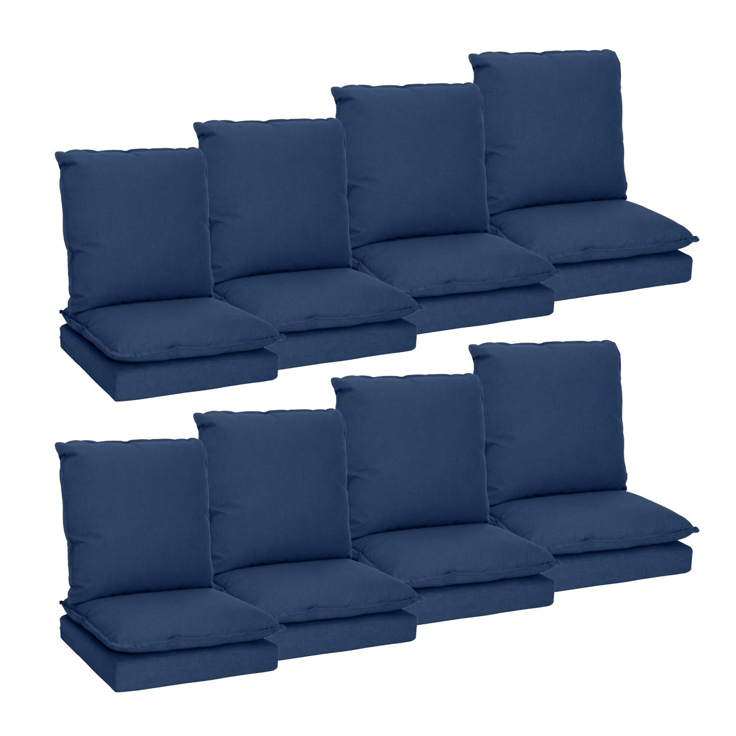 Joyside Outdoor Chair Cushions Set, 22x25/22x24 Inch Patio Furniture Deep Seat Cushions, Water Resistant & Thick Cushion, Outdoor Replacement Cushions for Seat and Sofa