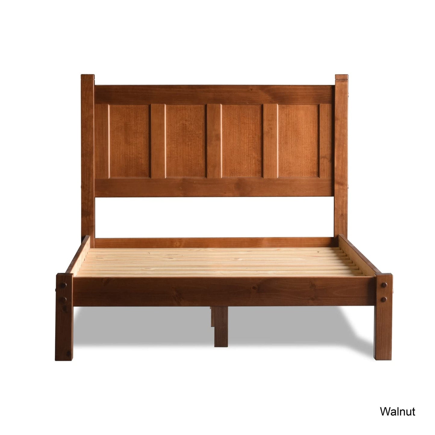 Grain Wood Furniture Shaker Solid Wood Panel Platform Bed, Queen Size, Expresso
