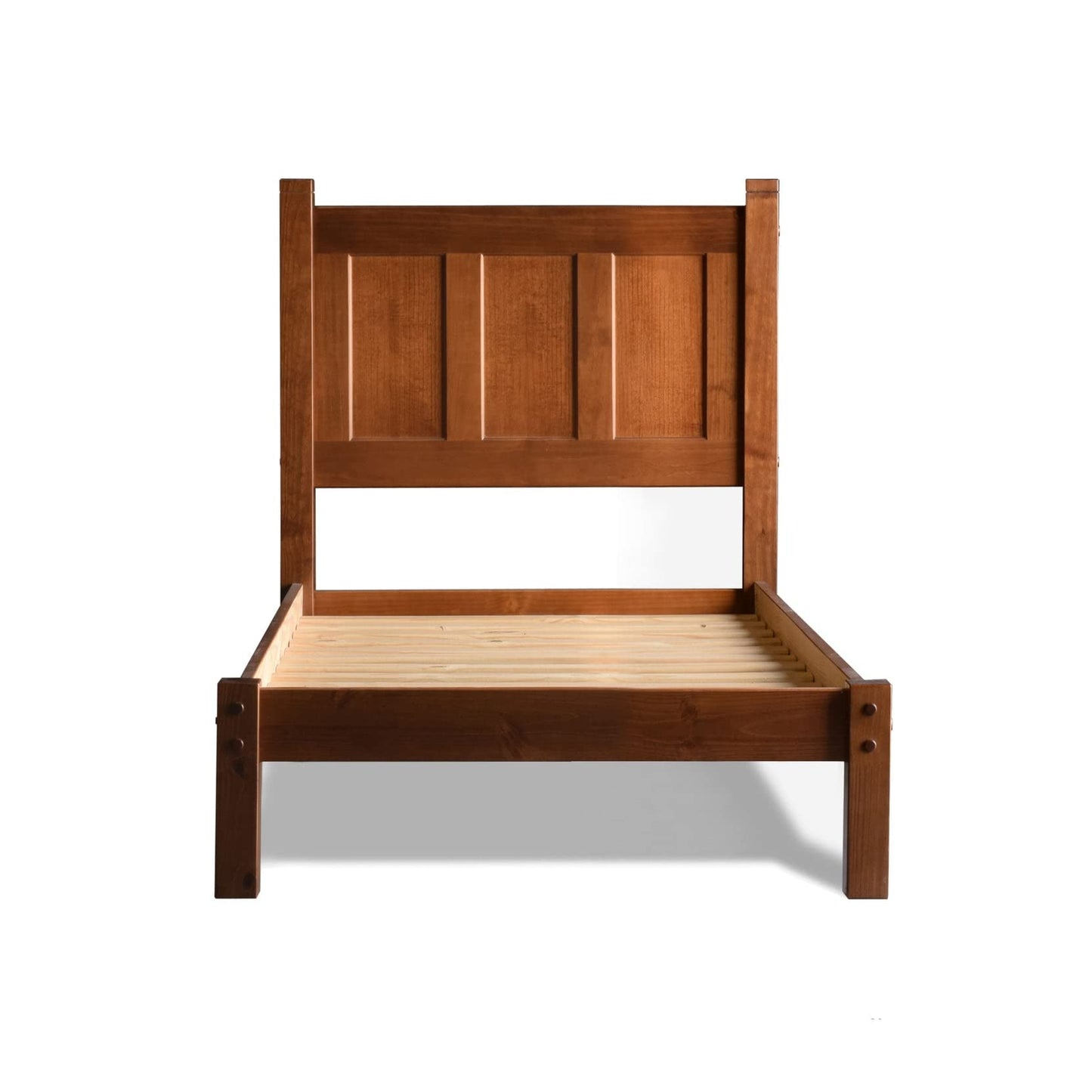 Grain Wood Furniture Shaker Solid Wood Panel Platform Bed, Queen Size, Expresso