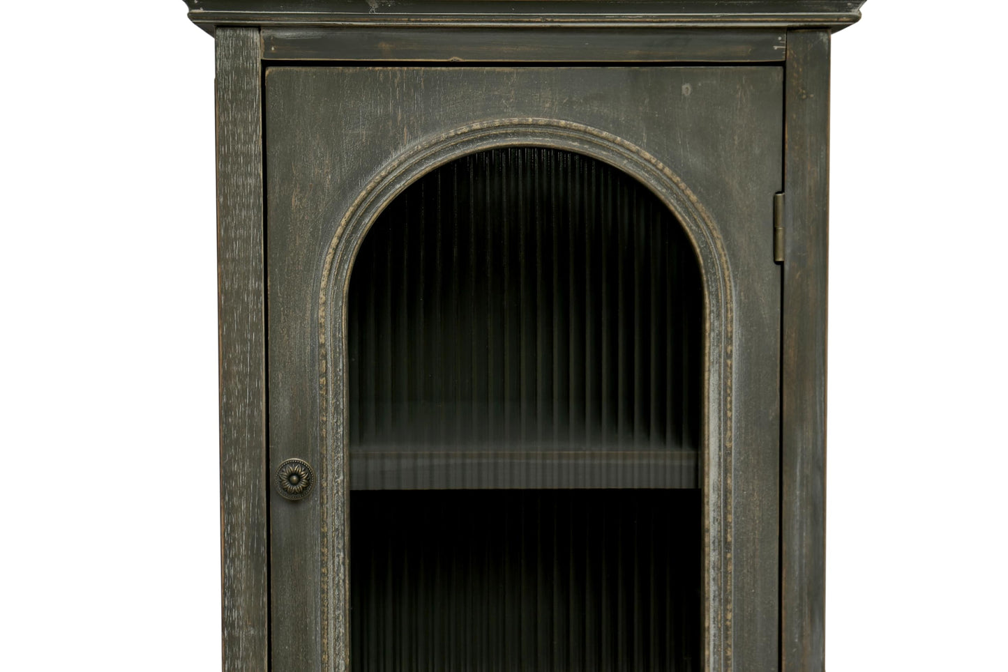LKTART KTART 55'' Tall Kitchen Pantry Cupboard Storage Cabinet with Shelves & Drawer,French Country Accent Cabinet with Embossed Floral Metal Doors and Solid Wood Frame,Natural Wood