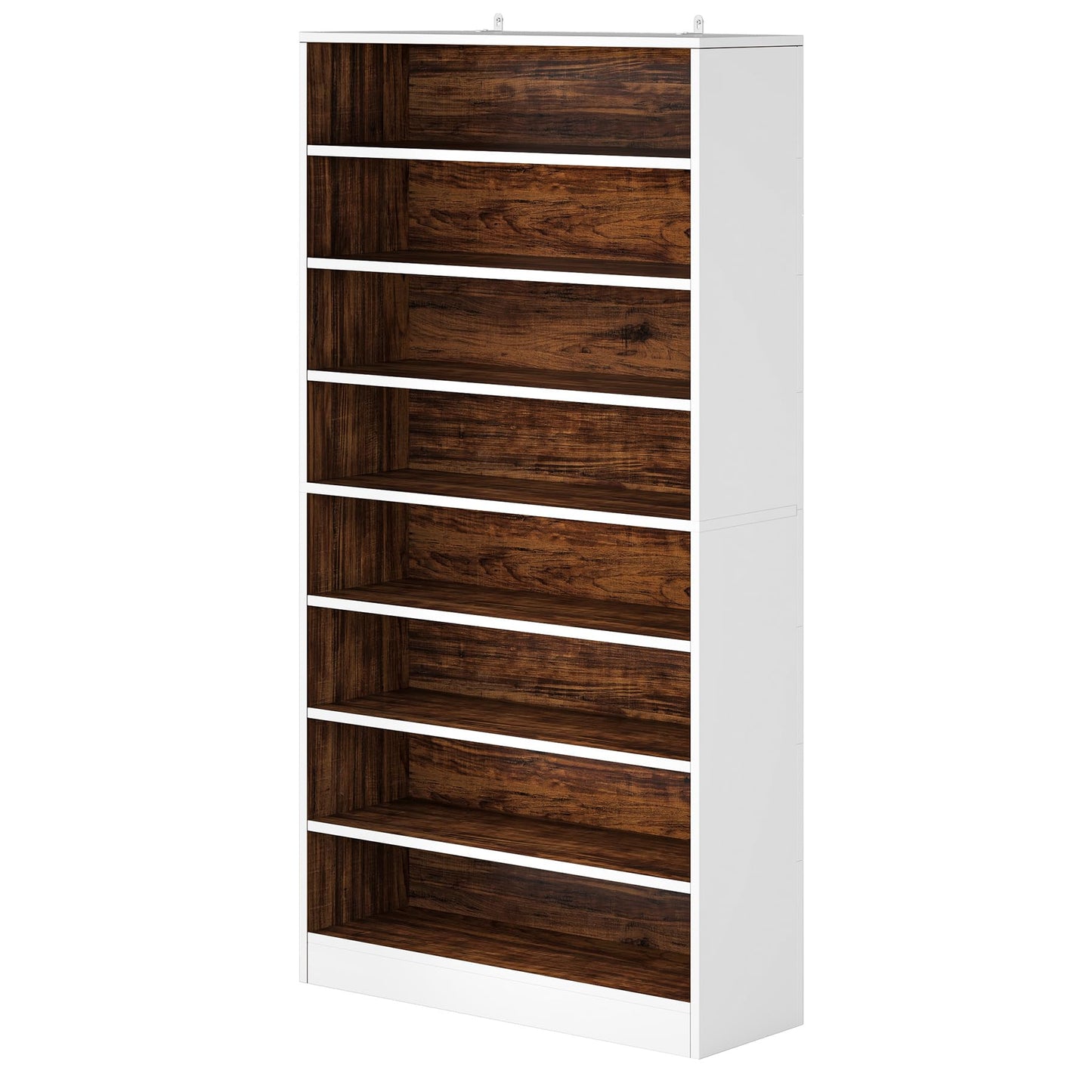 Tribesigns Shoe Cabinet, 9 Tiers 40-45 Pairs Heavy Duty Wood Freestanding Shoe Storage Cabinet, 70.8'' Tall Shoe Cabinet with Open Storage for Entryway, White