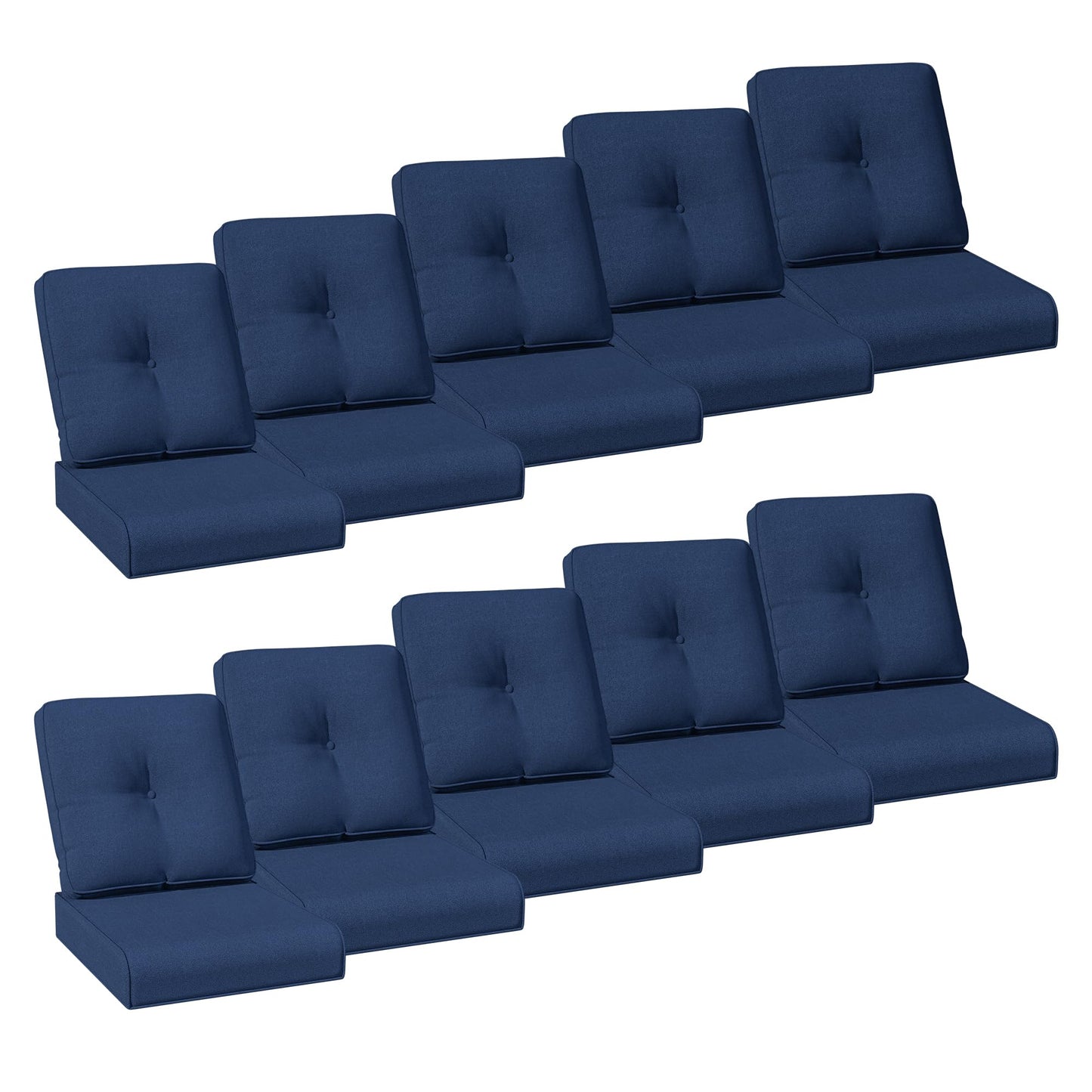 Joyside Outdoor Chair Cushions Set, 22x25/22x24 Inch Patio Furniture Deep Seat Cushions, Water Resistant & Thick Cushion, Outdoor Replacement Cushions for Seat and Sofa