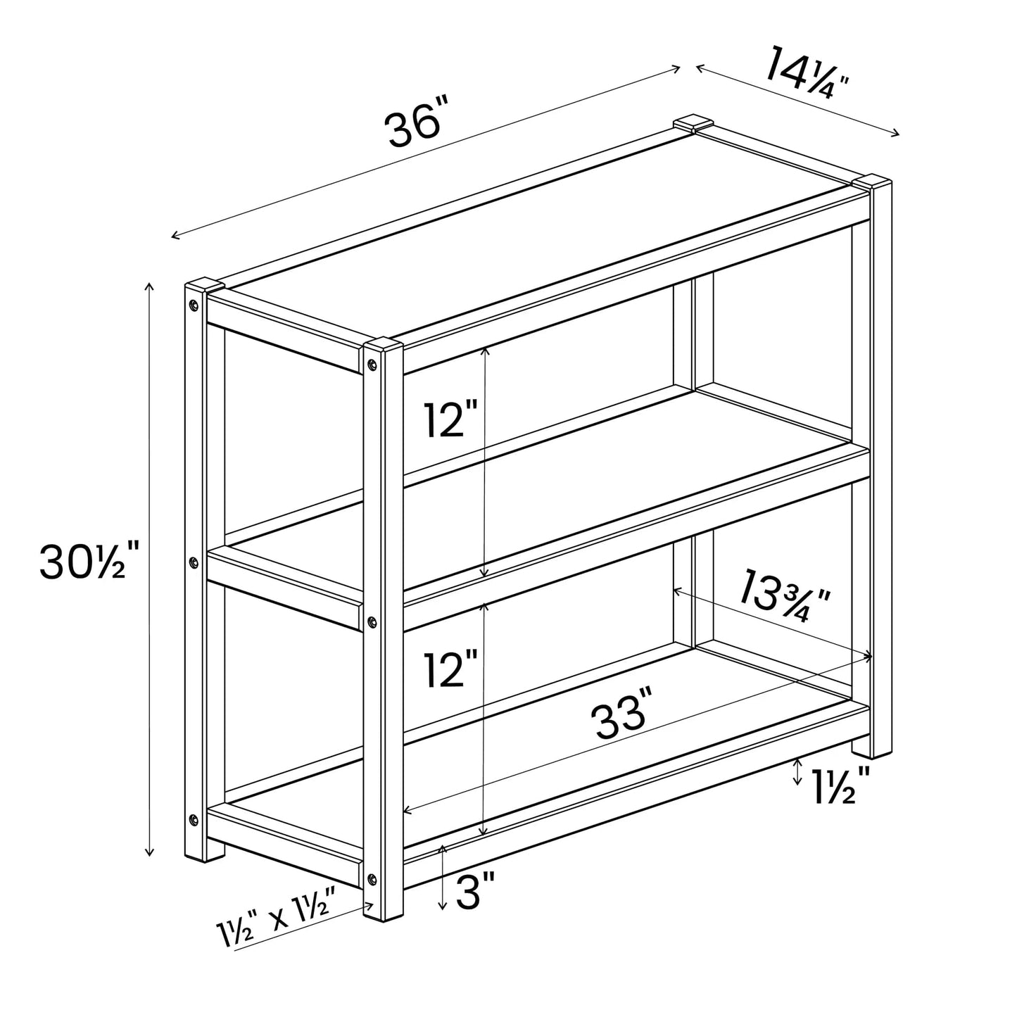 Grain Wood Furniture Greenport 30" Modular Bookcase - Brushed Walnut