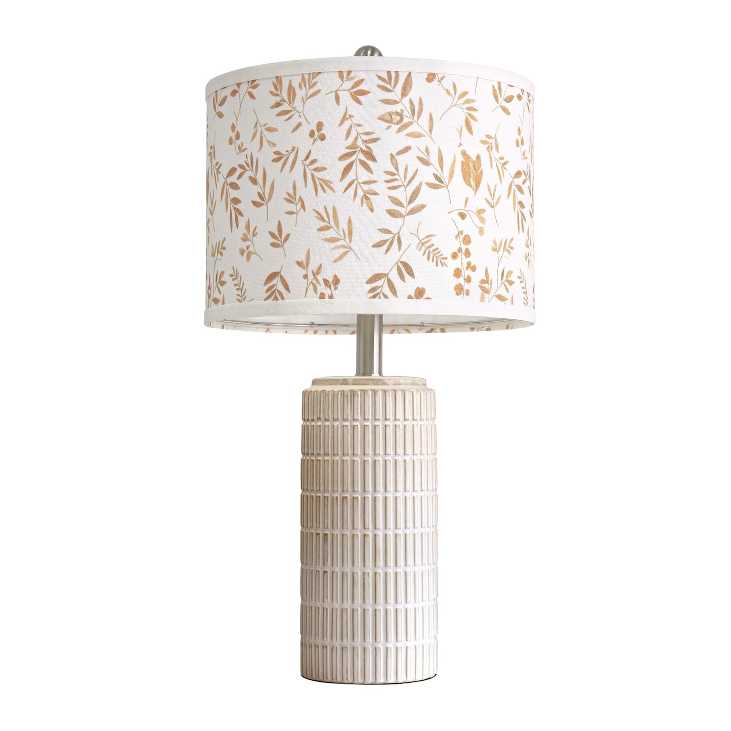 PoKat 23" Modern Ceramic Table Lamp Set of 2 for Living Room White Desk Lamps for Bedroom Farmhouse Bedside Nightstand Lamp House Warming Gifts New Home Decor End Table Lamps Gifts for Women Mom Beige