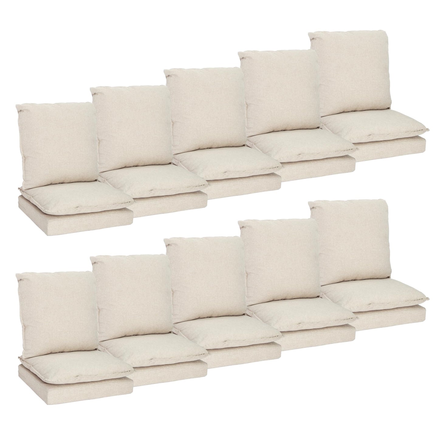 Joyside Outdoor Chair Cushions Set, 22x25/22x24 Inch Patio Furniture Deep Seat Cushions, Water Resistant & Thick Cushion, Outdoor Replacement Cushions for Seat and Sofa