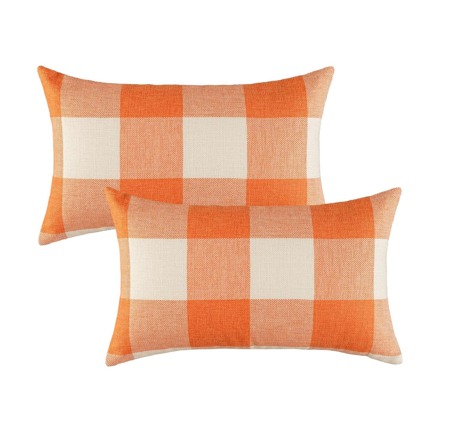 VAKADO Outdoor Farmhouse Buffalo Plaids Throw Pillow Covers 18x18 Set of 2 Black White Decorative Classroom Front Porch Classic Decor Retro Boho Cushion Cases Fall Home Rustic Check for Couch Patio
