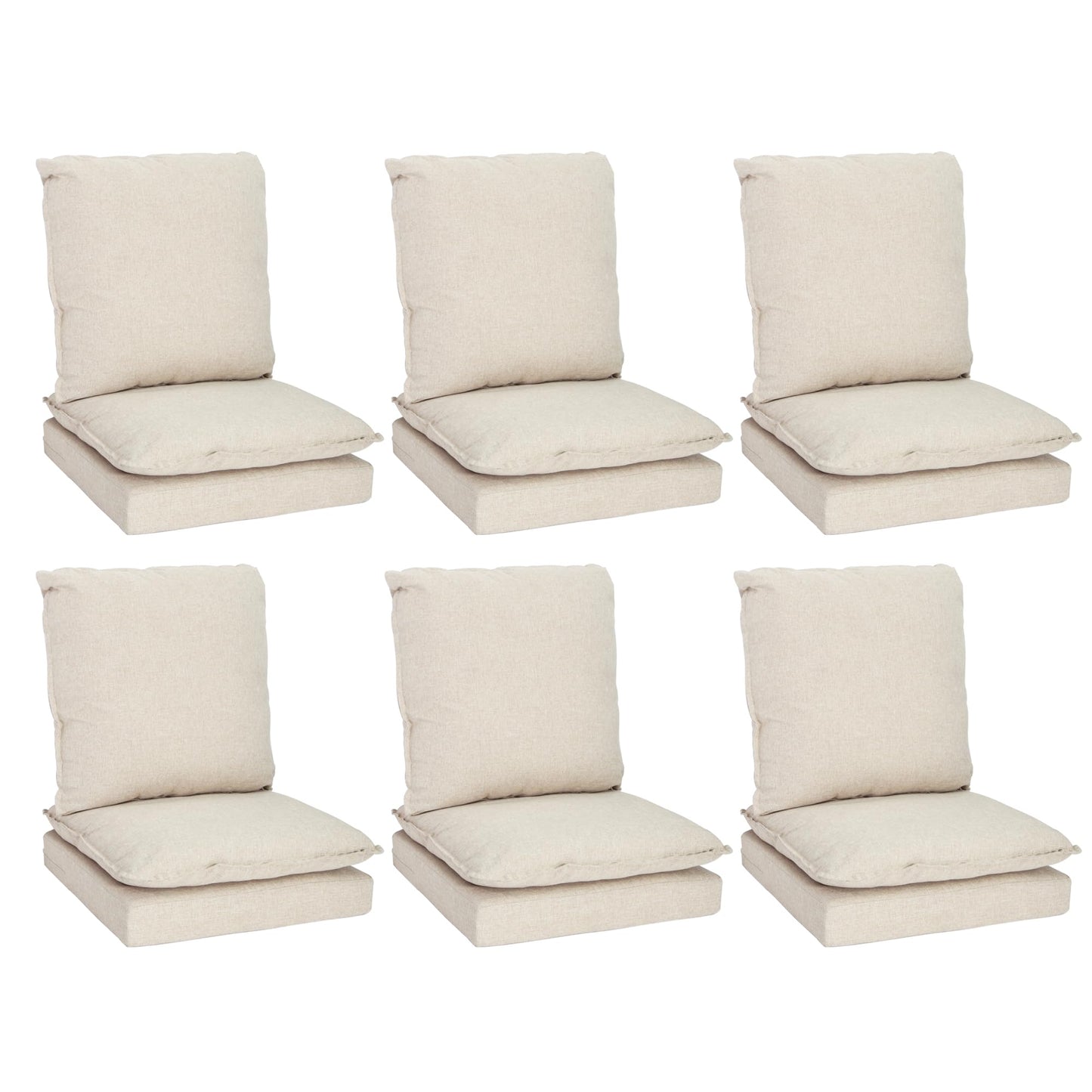 Joyside Outdoor Chair Cushions Set, 22x25/22x24 Inch Patio Furniture Deep Seat Cushions, Water Resistant & Thick Cushion, Outdoor Replacement Cushions for Seat and Sofa