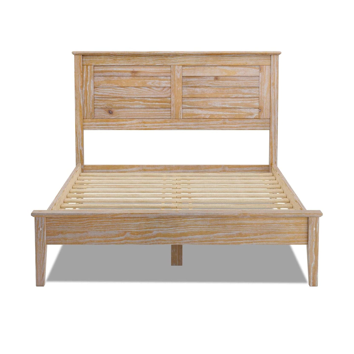 Grain Wood Furniture Greenport Solid Wood Platform Bed, Full Size, Brushed Walnut