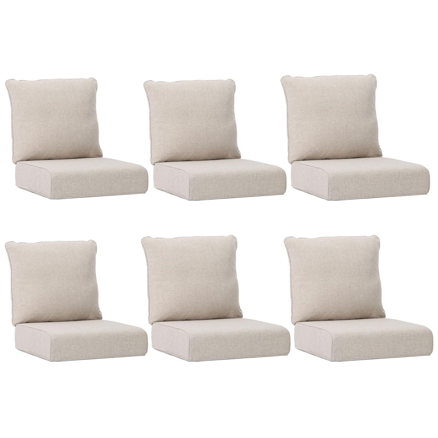 Joyside Outdoor Chair Cushions Set, 22x25/22x24 Inch Patio Furniture Deep Seat Cushions, Water Resistant & Thick Cushion, Outdoor Replacement Cushions for Seat and Sofa