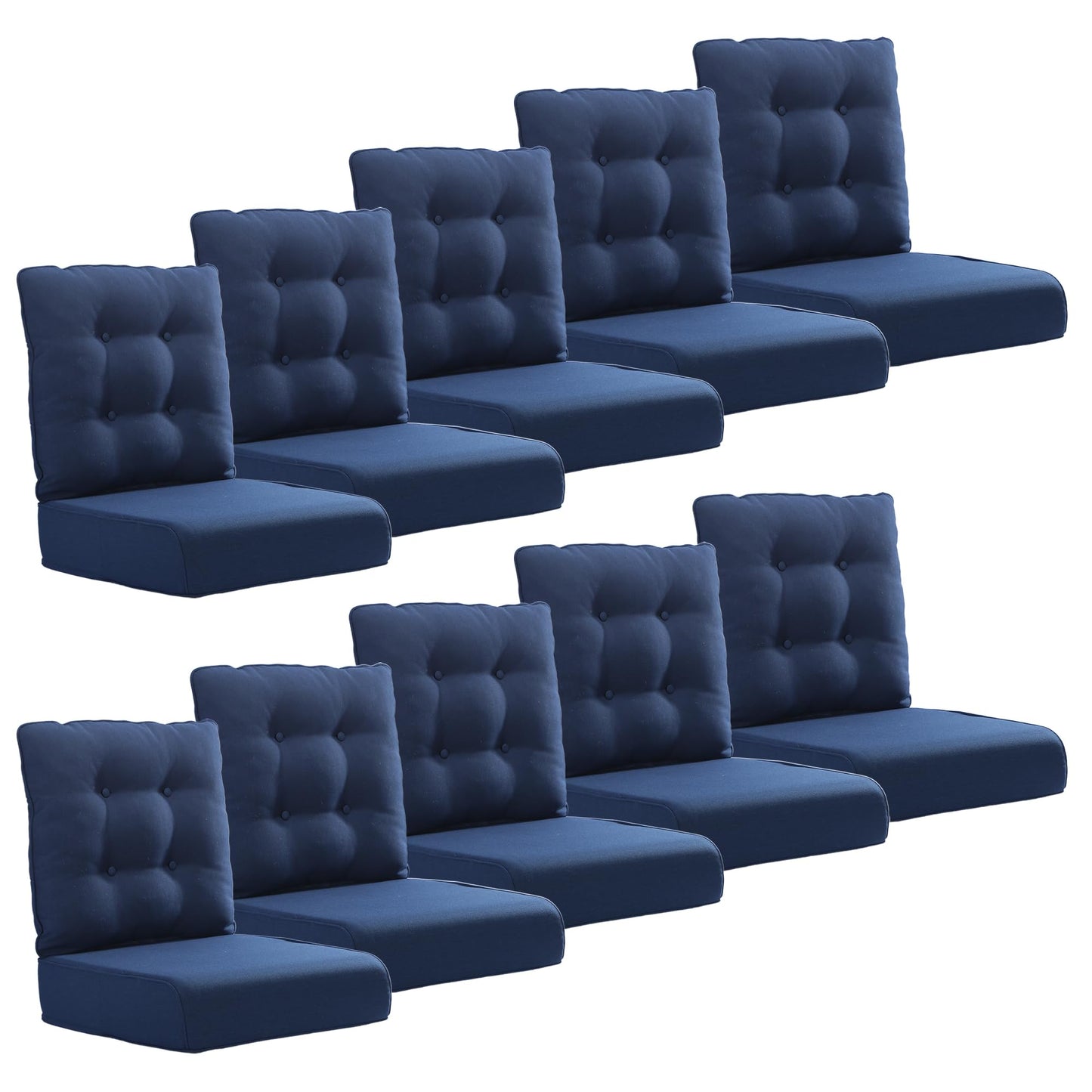 Joyside Outdoor Chair Cushions Set, 22x25/22x24 Inch Patio Furniture Deep Seat Cushions, Water Resistant & Thick Cushion, Outdoor Replacement Cushions for Seat and Sofa