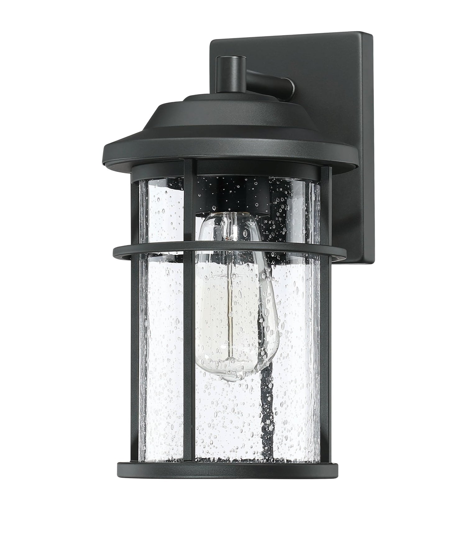 Dusk to Dawn Outdoor Porch Lights Wall Mount, Waterproof Exterior Light Fixtures,Black Modern Outdoor Light Fixtures Sconces with E26 Sockets & Glass Shades, Wall Lighting for Porch, Patio, Garage