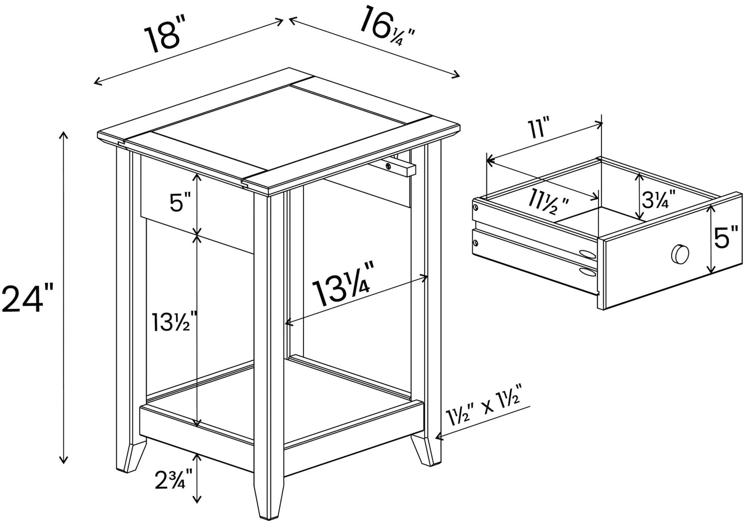 Greenport End Table - Brushed Driftwood