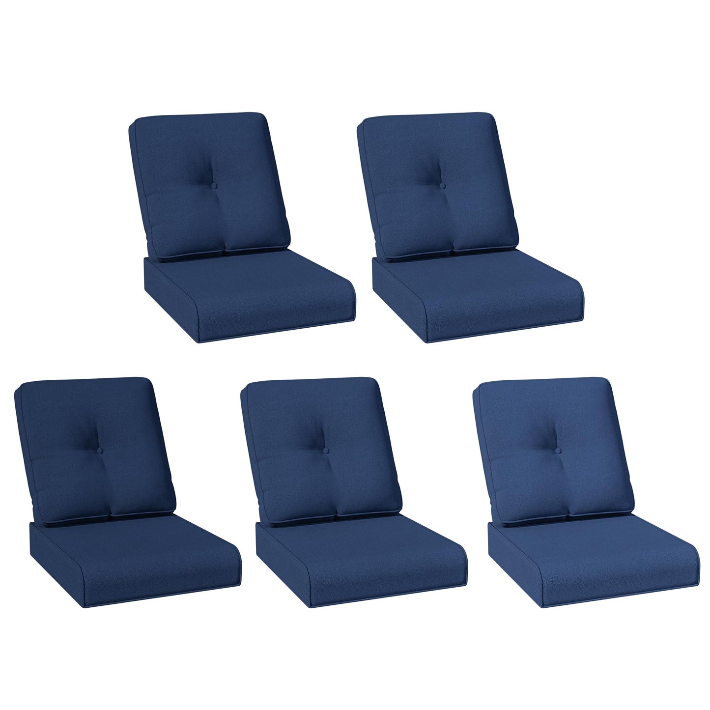 Joyside Outdoor Chair Cushions Set, 22x25/22x24 Inch Patio Furniture Deep Seat Cushions, Water Resistant & Thick Cushion, Outdoor Replacement Cushions for Seat and Sofa