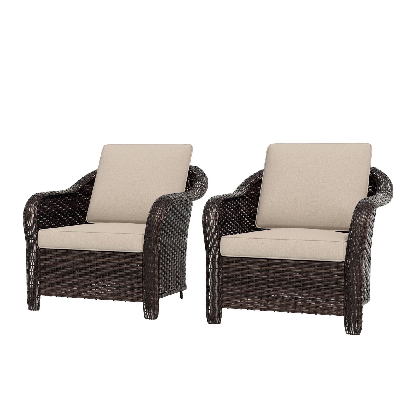 55 inch Outdoor Wicker 2 Seater Sofa, All-Weather Use Patio Rattan Loveseat with Seat and Back Cushion, Ideal for Porch, Backyard, Balcony, Poolside, Blue