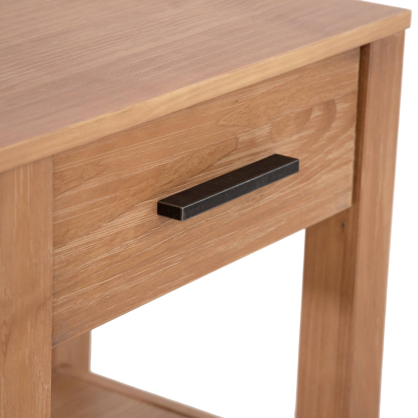 Grain Wood Furniture Loft Nightstand, Solid Wood with Acacia Finish