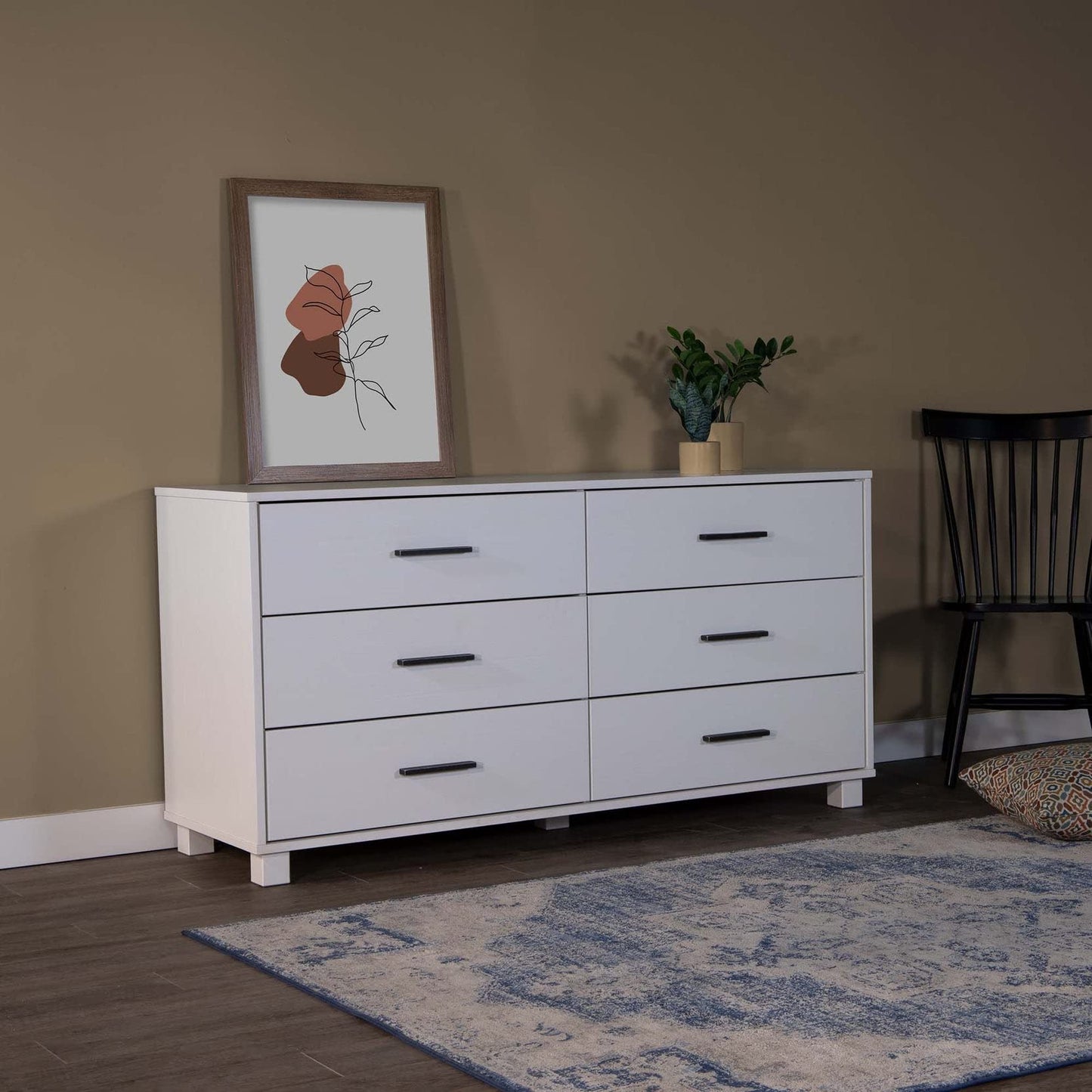 Grain Wood Furniture Loft 6-Drawer Dresser, Solid Wood with Weathered Pine Finish