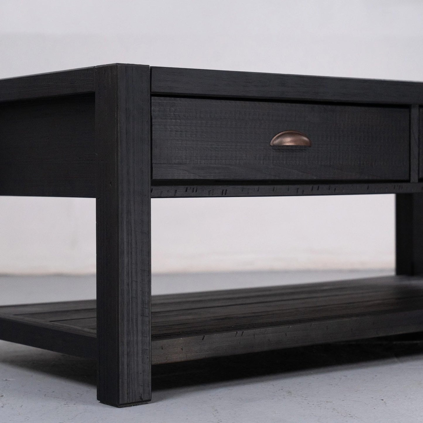 Grain Wood Furniture Montauk Coffee Table, Solid Wood with a Driftwood Finish