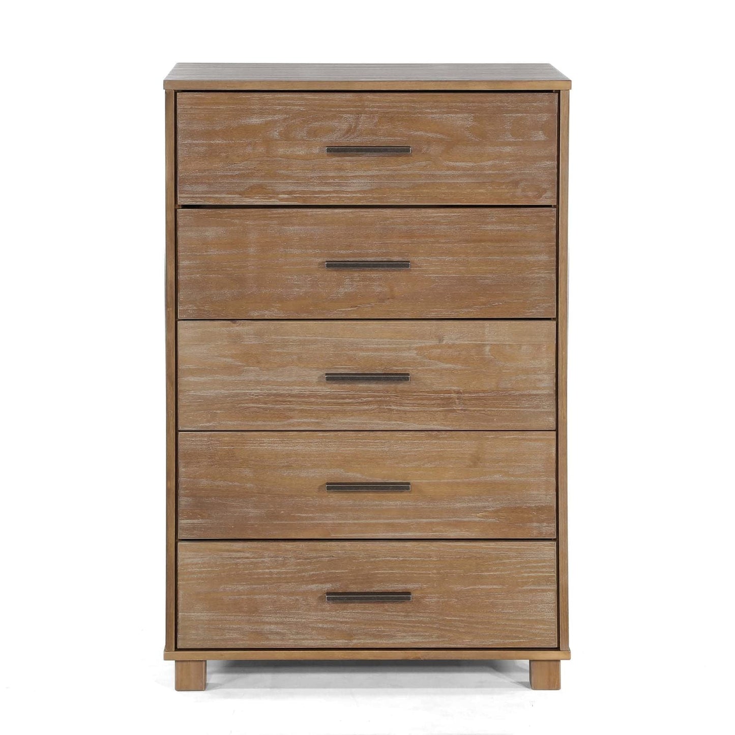 Grain Wood Furniture Loft 5-Drawer Chest, Solid Wood with Brushed White Finish