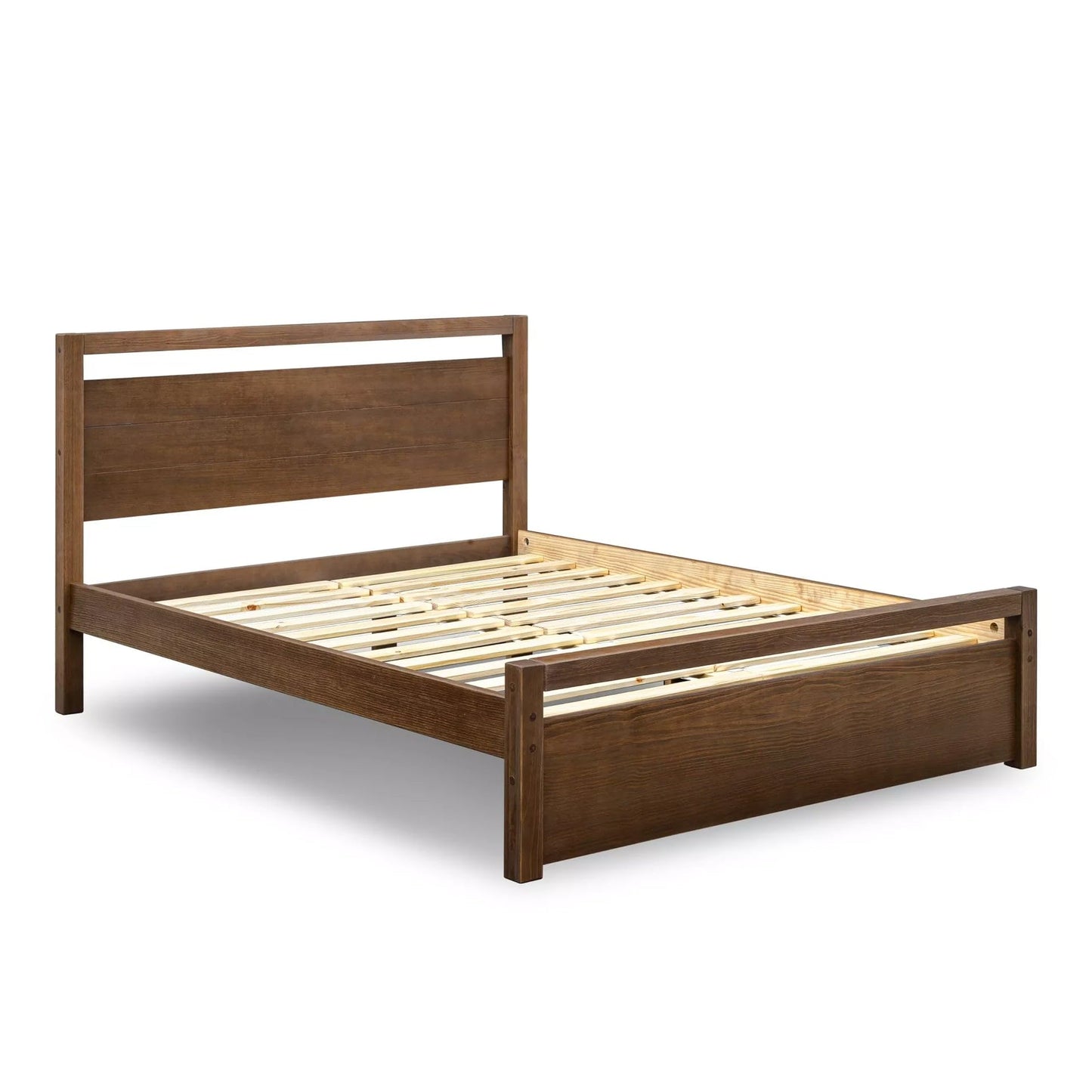 Grain Wood Furniture Loft Full Size Solid Wood Bed, Acacia